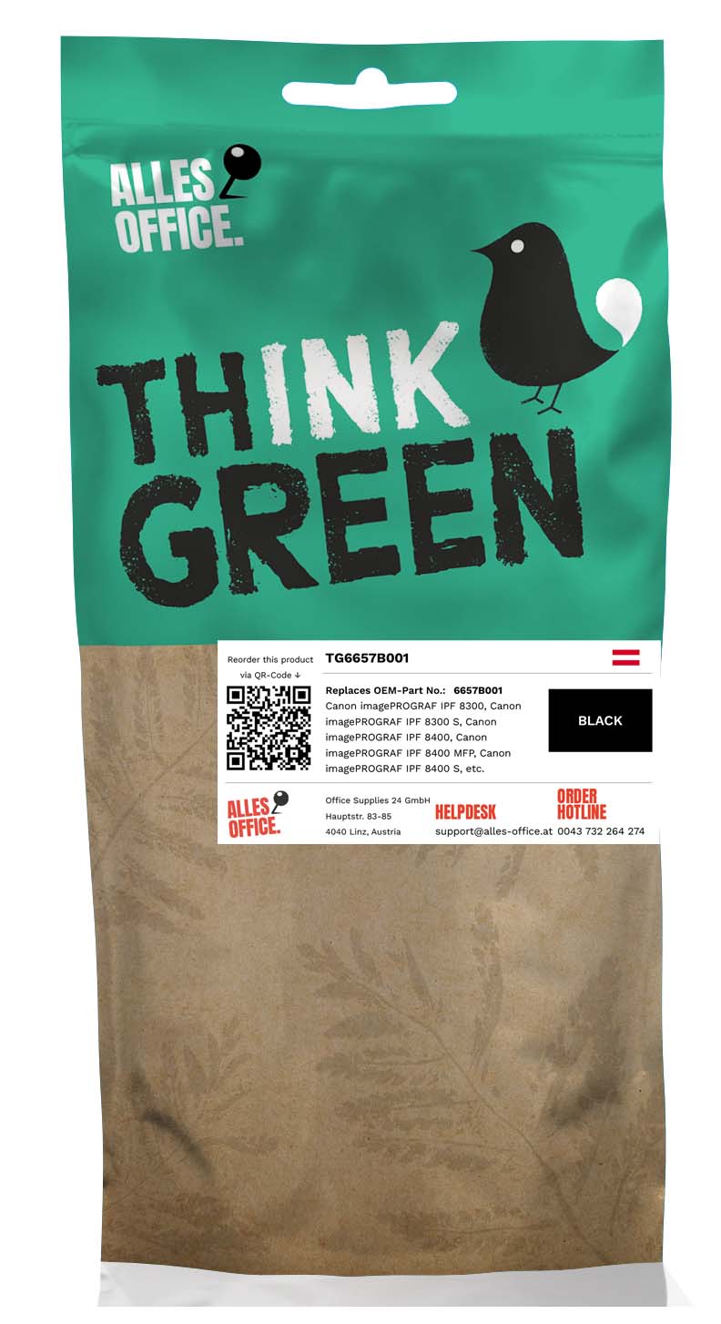 ThinkGreen Canon 6657B001 / PFI-306BK Tinte schwarz