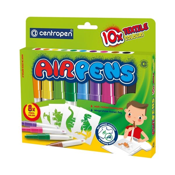 Ausblasmarker Centropen AIR PENS - für Textilien, 10 Stück