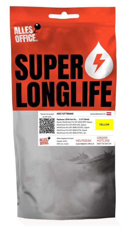 Superlonglife Epson C13T756440 / T7564 Tinte gelb