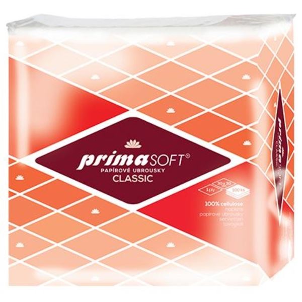 Papierservietten Primasoft 1-lagig, weiß, 100 Stück