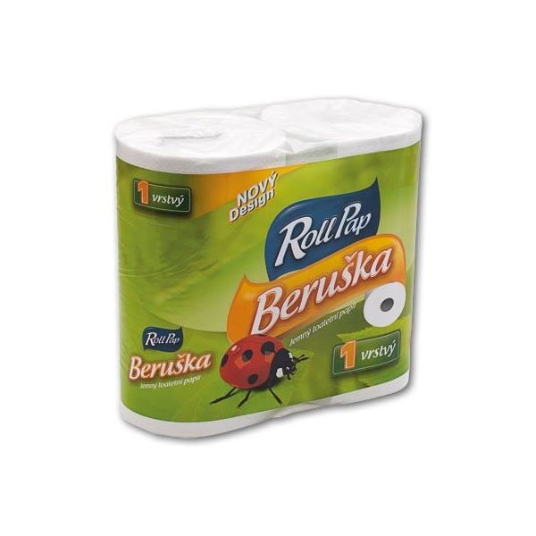 Toilettenpapier recycelt, 1-lagig, grau, 4 Rollen