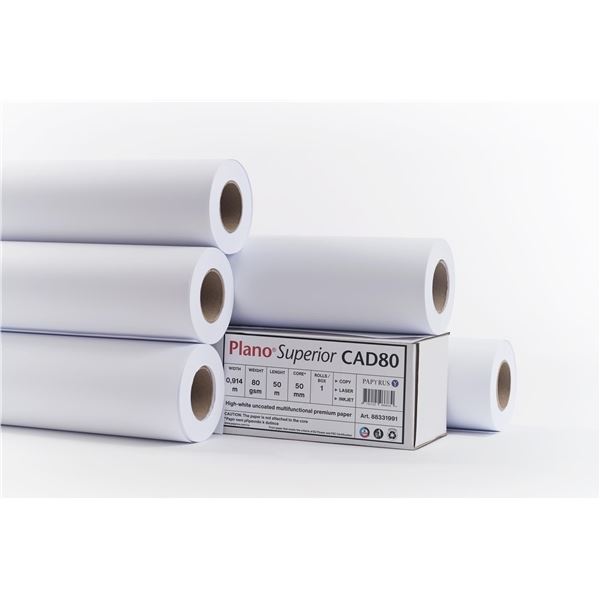 Plotter.Rolle Plano Superior,420mmx50mx50mm,80g/m2