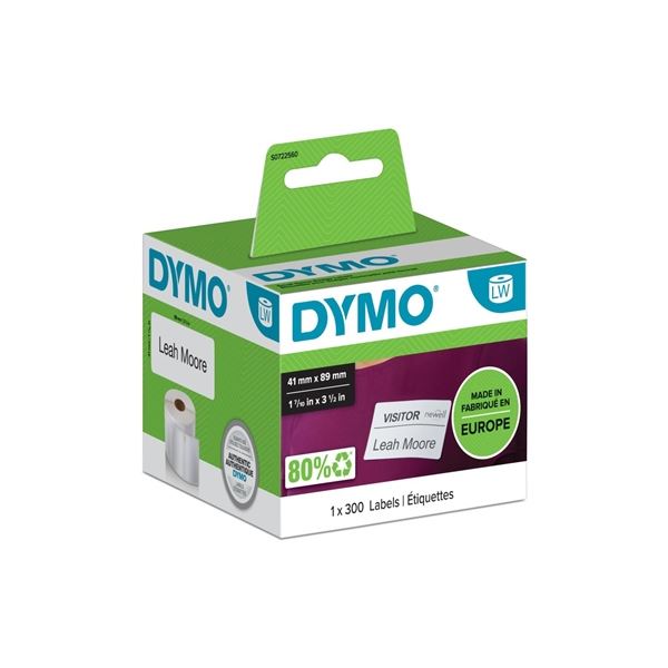Papieretiketten Dymo LW, 89 x 41 mm, weiß, 300 Stück