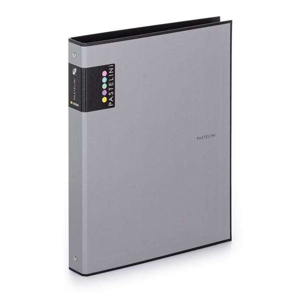 4-Ringbinder Pastelini-A4, Rückenbreite 4 cm, grau