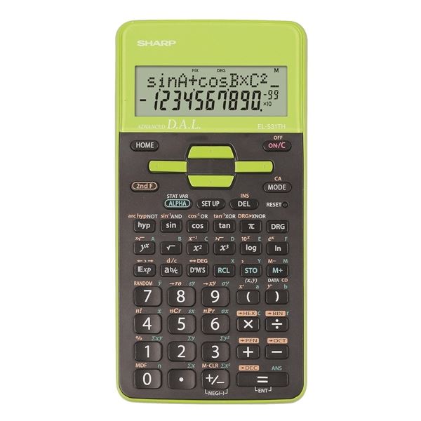 Wissenschaftlicher Taschenrechner Sharp EL-531TH, grün