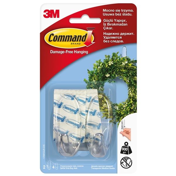 3M Command™ Medium Klebehaken, 2 Stück.