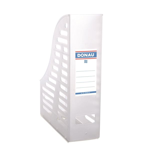 Zeitschriftenständer Donau, EKO, transparent weiß