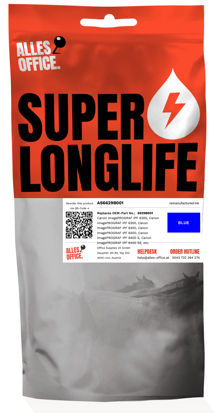 Superlonglife Canon 6629B001 / PFI-106B Tinte blau