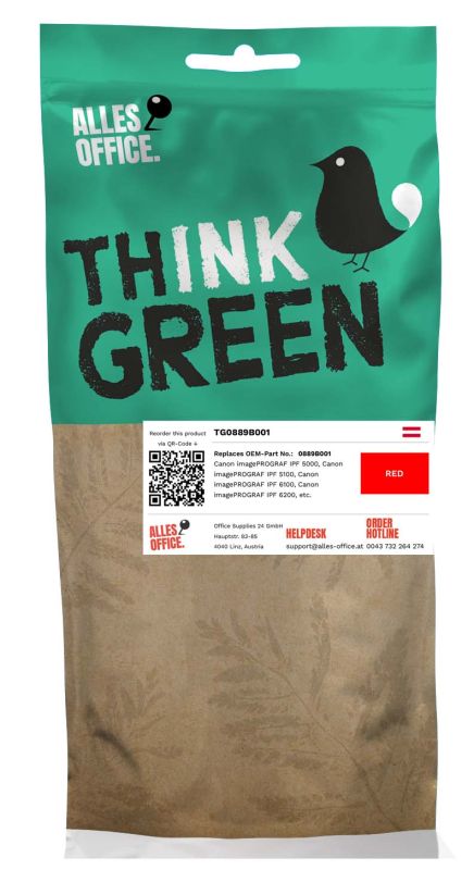 ThinkGreen Canon 0889B001 / PFI-101R Tinte rot