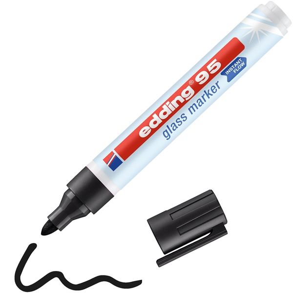 Glasmarker Edding 95, schwarz