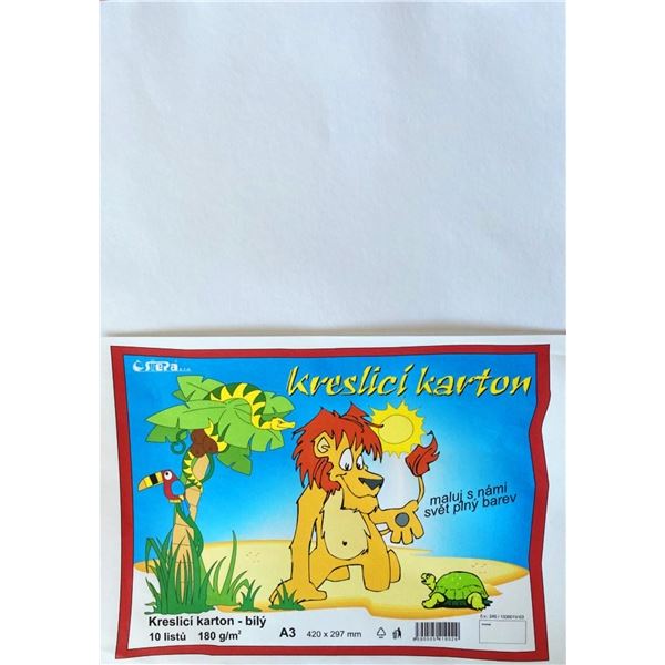 Zeichenkarton A3 weiß, 180g/m2, 10 Blatt