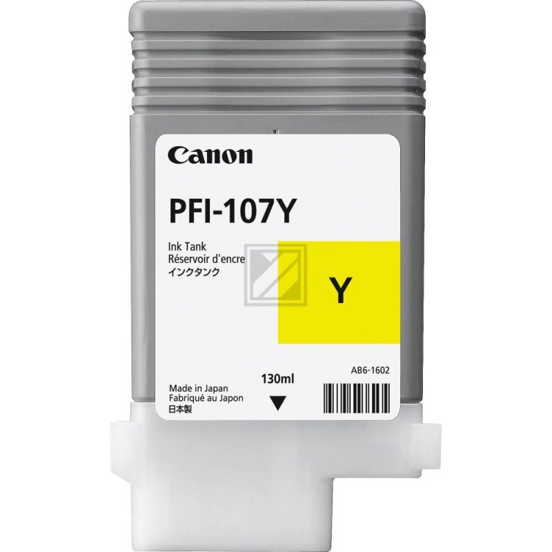 Original Canon 6708B001 / PFI-107Y Tinte gelb