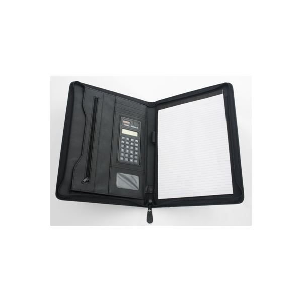 Konferenzmappen A4 mit Taschenrechner, schwarz