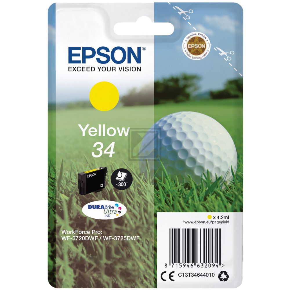 Original Epson C13T34644010 / 34 Tinte gelb