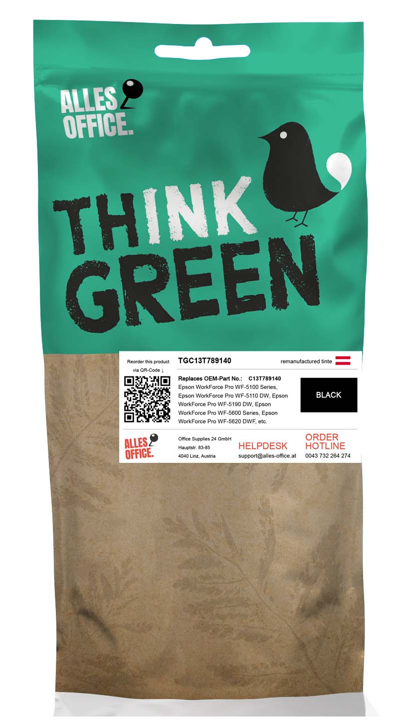 ThinkGreen Epson C13T789140 / T7891 Tinte schwarz