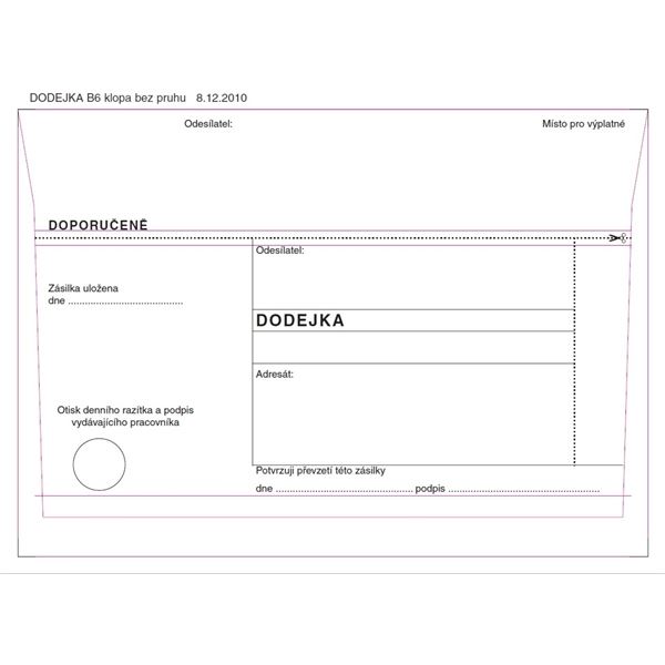 Lieferscheine B6 - ohne Streifen, selbstklebend, 100 Stück