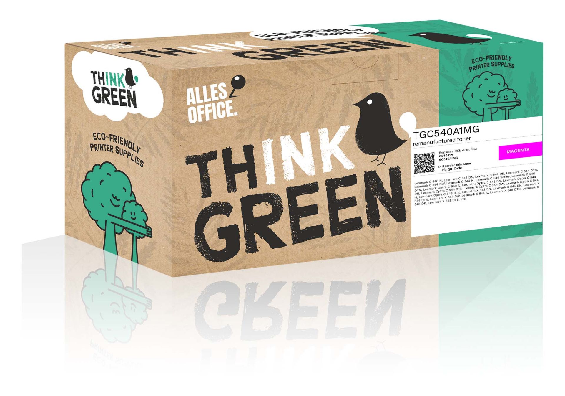 ThinkGreen Lexmark C540A1MG / 0C540A1MG Toner magenta