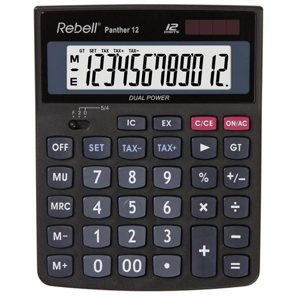 Rebell Panter12 Tischrechner, neigbares Display, schwarz
