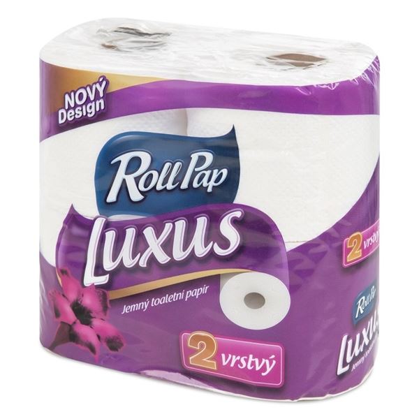 Toilettenpapier aus Zellstoff, 2-lagig, grau, 4 Rollen