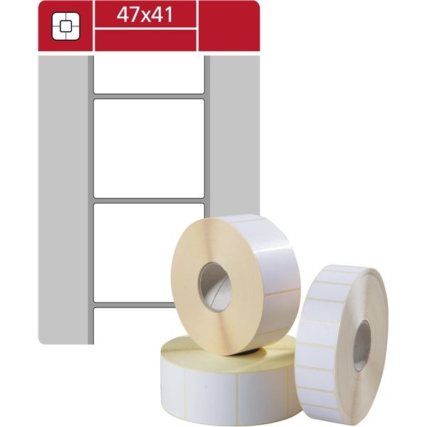 Etikettenrollen S&amp;K Label-termo,weiß,47x41 mm,1500 Stück