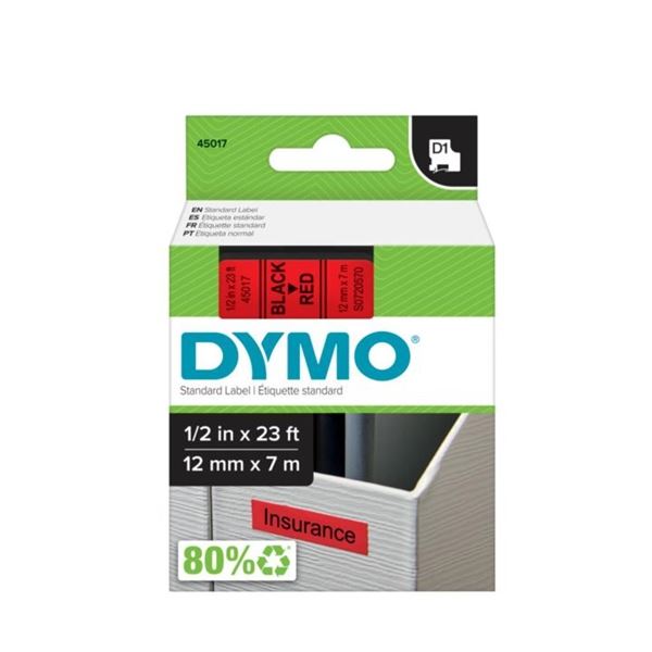 Schriftband D1 45017 rot/sw DYMO S0720570 12mm 7m