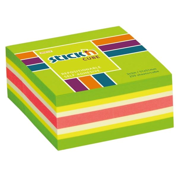 Hopax-Block, 51 x 51 mm, neongrün