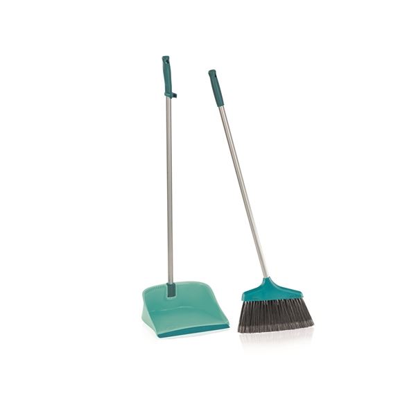 Leifheit Besen- und Kehrschaufel-Set mit langem. Stiel