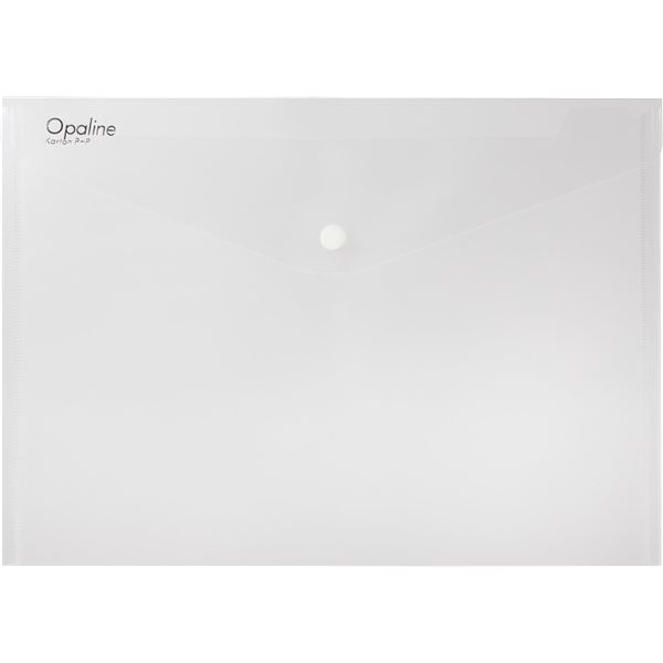 Tasche mit Patent A4 Connect Kunststoff, milchig