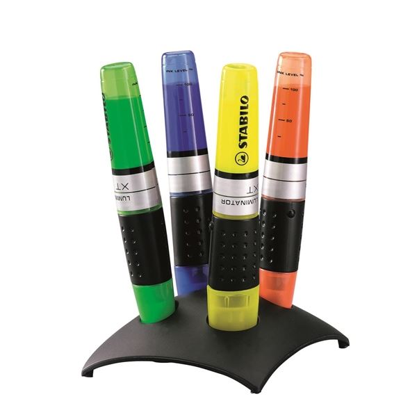 Textmarker Stabilo Luminator Set 4 Farben + Ständer