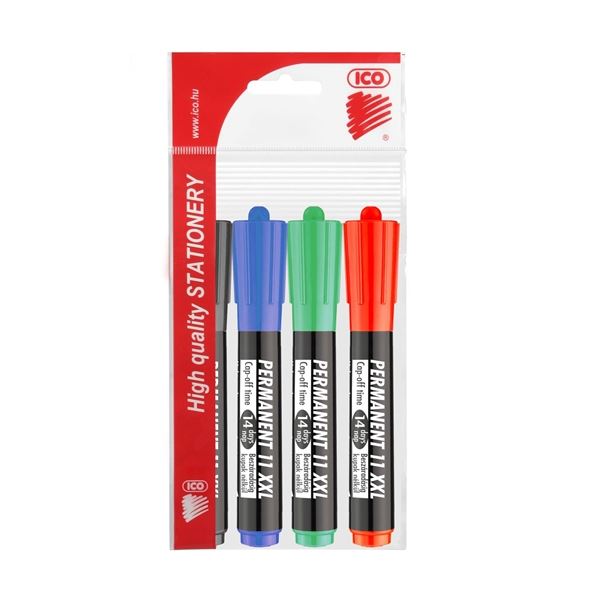 Permanentmarker ICO XXL, Satz mit 4 Farben