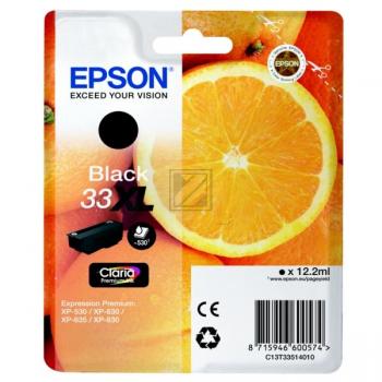 Original Epson C13T33514012 / 33XL Tinte schwarz