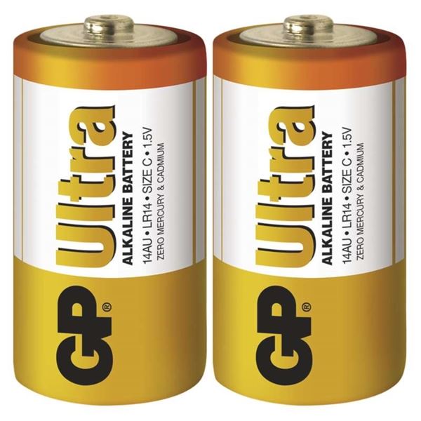 Alkalibatterien GP Ultra C, LR14, 1,5V, 2 Stück