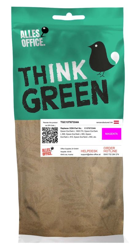ThinkGreen Epson C13T67334A / T6733 Tinte magenta